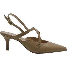 Resim Poletto Hakiki Deri Toprak Ayakkabı Stiletto 9841 84-1337 Bej 