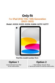 Resim m.tk moveteck Apple Ipad 11 (A16) 2025/10. Nesil 10.9" Uyumlu Kılıf Stand Askılı Zırh Tank Defender Kapak 