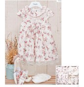 Resim Çiçekli Dantel Detaylı Kız Bebek Bayramlık 5'li Set 11726 