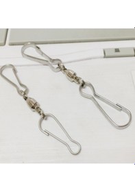 Resim Yaozixa 10 Adet 360 Dönebilen Çok Amaçlı Paslanmaz Çelik Askı Kancası - Anahtarlık, Kuş Yemi, Şapka İçin 