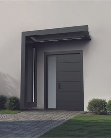Resim KORRAIN VIELA SUN GÜNEŞ KIRICILI MODEL- ALÜMİNYUM KAPI ÜSTÜ SUNDURMA-160 CM-SOL 