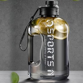 Resim 57.48oz Sızdırmaz Spor Su Şişesi Saplı - Dayanıklı PC Malzeme, Büyük Kapasite & Dış Aktiviteler, Fitness, Bisiklet için Hassas Ölçümler 