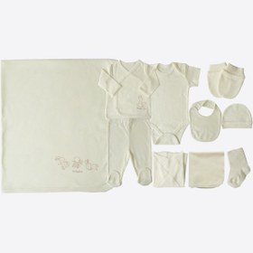 Resim kitikate Organik New Basic 10'lu Hastane Çıkış Seti Ekru 