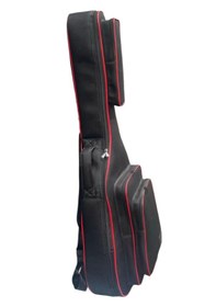 Resim Klasik Gitar Çantası-kılıf-siyah-kırmızı Fitil-gtrsiyahred001 