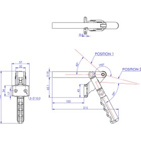 Resim MAMMUD GoodHand GH-75027-SM Ağır Hizmet Tipi Damla Saplı Geçiş Kelepçesi | 450 kg Kapasiteli Dayanıklı Kele 