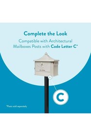 Resim Nacario NrcrioShop Mailboxes Hamilton Cast Alüminyum Post-Mount Posta Kutusu, HM200WAM, Beyaz 1201248 