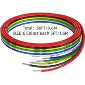 Resim Dashanshop 14 Awg 6 Renkli 5 Ft Esnek Silikon Elektrik Kablosu Paket 