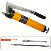 Resim Motion003 900cc Sarı Büyük Kapasiteli Yağ Tabancası Ekskavatör Manuel Çift Basınçlı Ağır Hizmet Tipi 