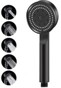 Resim Kitchen Beauty 5 Fonksiyonlu Su Tasarruflu Duş Başlığı Turbo El Duşu Siyah Çok Fonksiyonlu Mat Duş Başlığı 