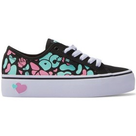 Resim Dc Shoes Adjs300280 Manual Platform Black/crazy Pink/turquoise Kadın Sneaker 001 