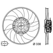 Resim BEHR MAHLE CFF313000S (8EW351044-361) Fan Motoru-350 Mm 200W (Audi A4 08-15 A5 10-16 A6 11-14) 8Ew351044-361 8K0959455F 8EW351044361 (WM785249) 
