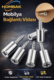 Resim Hombak 30 Adet Dayanıklı Metal Raf Tutucu Raf Pimi 25 kg Kapasiteli 