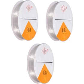 Resim 3x5 Metre Lastikli Misina Bileklik Ipi 0,8 mm 