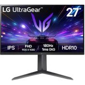 Resim LG UltraGear 27GS65F-B 27 inç FHD 180Hz 1ms Pivot Asansör NVIDIA G-SYNC IPS Gaming Monitör 