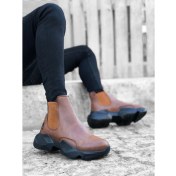 Resim Shoecide Bağcıksız Rahat Yüksek Taban Taba Erkek Spor Yarım Bilek Bot 