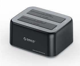 Resim Orico Type-C 3.2 2 Bay 2.5/3.5 inç SATA HDD SSD Dock Station Siyah 