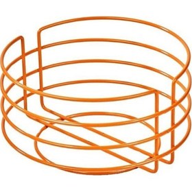 Resim Edora Home Turuncu Paslanmaz Yuvarlak Ekmek Sepeti Makrome - Çok Amaçlı Metal Turuncu 