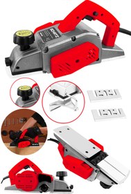 Resim Schatz 800W Sjs Metal Şanzıman Bakır Sargı Motor Çift Bıçaklı Planya Rende Makinesi Kırmızı + 2 Uç 