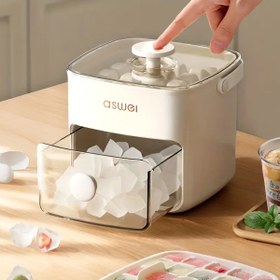 Resim 48 Buz Küpü Yapıcı - Kolay Açılır Kapaklı, Çift Katmanlı Büyük Kapasiteli Gıda Sınıfı Plastik Buz Kalıbı - Viski, Kokteyl ve İçecekler için Mükemmel Dondurucu Aleti, Şeffaf Saklama, Güvenli Mutfak Eşyası 