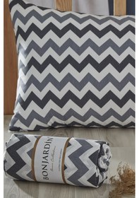 Resim BonjardinHome Tek Kişilik Lastikli Çarşaf & Bir Adet Yastık Kılıfı Gri 