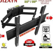 Resim Dizayn 121 Ekran Çift Kollu Hareketli Lcd Led Tv Askı Aparatı 