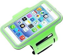 Resim BESPORTBLE Neoprene Outdoor Spor Koşu Çantası Kol Çantası Telefon Çantası Şarj Portu Kulaklık Portu Kolay Erişim Için Yeşil 