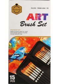 Resim Hobi Market Art Profesyonel Çantalı Fırça Seti 15 Parça 