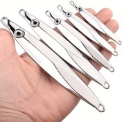 Resim 1pc 40g 60g 80g 100g 120g Batan Metal Jig, Gümüş Trolling Sert Yem, Levrek Balıkçılığı Yemi, Tuzlu Su Balıkçılığı İçin Balıkçılık Takımı 
