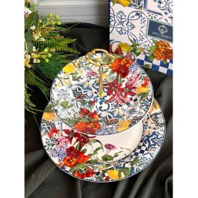 Resim Italy Garden Katlı Kek Kurabiye Standı 