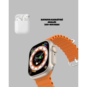 Resim Beruflic Watch 9 Max Akıllı Saat ve Kablosuz Kulaklık Seti 2 Kordonlu Sesli Görüşme Özellikli 