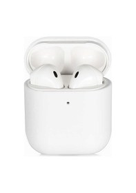 Resim Ekılıf - Apple Uyumlu AirPods 1.nesil - Kılıf Darbelere Karşı Dayanıklı Silk Silikon Kılıf - Beyaz 