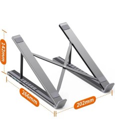 Resim Zilvana 8’i 1 Arada Type-C Hub’lı Katlanabilir Laptop Standı 4K HDMI 5gbps 60CM (Kılıf Hediyeli) 
