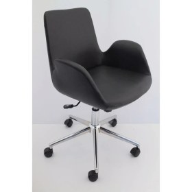 Resim Bintaş Mobilya Hava Siyah Deri Ofis Sekreter Çalışma Sandalyesi 