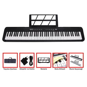 Resim Jwin JDP-2088 Tuş Hassasiyetli 88 Siyah Tuşlu Piyano 