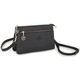 Resim Nas Bag Kadın Çapraz Ve Clutch Çanta Bilek Ve Çapraz Askılı Siyah Gofraj 24x15 Cm Siyah Gofraj Siyah 