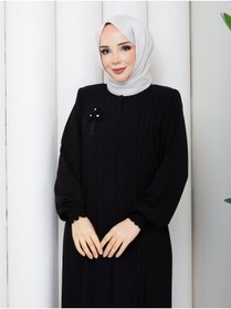 Resim moda asmila Özel Günler İçin Terletmez Ferace Broş Hediyeli 