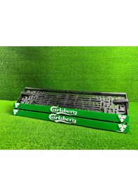 Resim Carls Yeşil 3d Kabrtmalı Pleksi Araba Plakalığı 1 Takım 