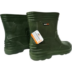 Resim Akınalbella Haki Eva Ultra Hafif Poli Taban Kısa Yağmur Çizmesi 