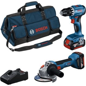 Resim Bosch GSR 18V-45 Akülü Vidalama + GWS 18V-8 Akülü Taşlama 2x4AH Akülü Kombo Set - 0615A5007N 