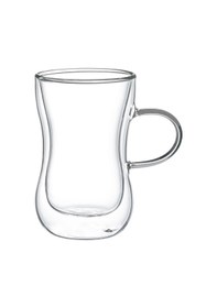 Resim Leggno Vetro Çift Cam Kulplu Çay Bar 150 Ml 2'li Renkli 