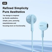 Resim 3.5mm Mavi Usb Tipi Kulaklıklar Hifi High Fidelity Surround Ses 3.5mm Müzik Kablolu Kulaklıklar Galaxy S24 S23 S22 Ultra İphone 15 Xiaomi 14 