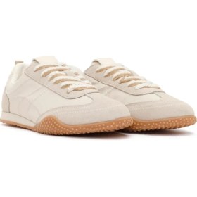 Resim Derimod Kadın Krem Bağcıklı Deri Sneaker 26PFD553014 