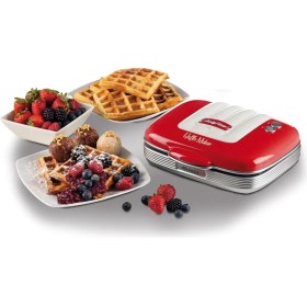 Resim Hepta Collection Party Time Waffle Makinesi Kırmızı 1973/00-700 Watt, Güç Hazır Işık Göstergesi, Kablo Sarma, Emniyet 