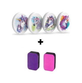 Resim Sg.21 Silka 4 Adet Unicorn Silgi Ve 2 Adet Prime Kalemtraş Seti Kız Öğrenci 