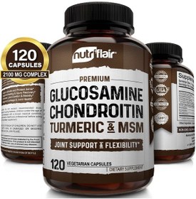 Resim Nutriflair Glucosamine Chondroitin Turmeric Msm Boswellia - Joint Pain Relief 120 Caps Aromasız 