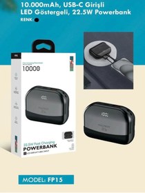 Resim Fulltech 10.000mAh, USB-C Girişli LED Göstergeli, 22.5W Powerbank 