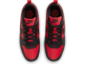 Resim Nike Court Borough Low Recraft (Gs) Erkek Çocuk Spor Ayakkabı Düz Taban Kırmızı Siyah Renk 
