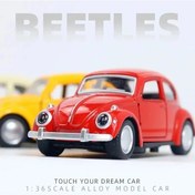 Resim Zilinn 1:36 Model Araba Dekorasyon Oto Taşıma Aksesuarları Erkek Çocuk Hediye Alaşım Araba Model Beetle Vintage Kapıçocuk Oyuncak Beyaz Altın 