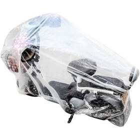 Resim Rogfer 200x120cm Tek Kullanımlık Şeffaf Pe Film Yağmur Geçirmez Toz Geçirmez Motosiklet Scooter Kapağı 