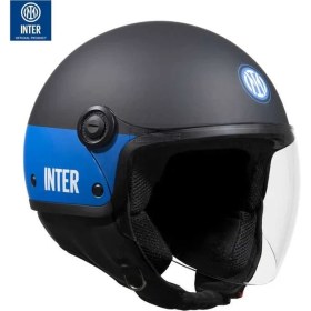 Resim Tucano Urbano El Jettın 6.0 Yarım Kask Inter Nerazzurro Mat Siyah 